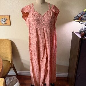 Vintage Clues Collection Polka Dot Pink Jumpsuit Size 6